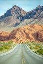 Valley of Fire Scenic Drive and winding roads in Nevada Royalty Free Stock Photo