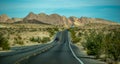 Valley of Fire Scenic Drive and winding roads in Nevada Royalty Free Stock Photo