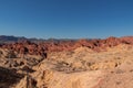 Valley of Fire - Scenic view of from Silica Dome viewpoint overlooking the Valley of Fire State Park in Mojave desert, Nevada, USA Royalty Free Stock Photo