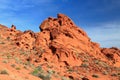 Valley of Fire State Park with Red Sandstone Rock Formation in High Desert Landscape, Nevada Royalty Free Stock Photo