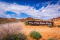 Entry Sign of Valley of Fire State Park in Nevada