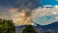 Valley Fire Viewed From Yucaipa California Royalty Free Stock Photo