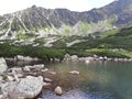 Valley of five ponds in the Tatra Mountains Europe Poland. Beautiful mountain Royalty Free Stock Photo