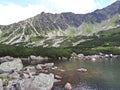 Valley of five ponds in the Tatra Mountains Europe Poland. Beautiful mountain Royalty Free Stock Photo