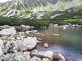 Valley of five ponds in the Tatra Mountains Europe Poland. Beautiful mountain Royalty Free Stock Photo