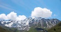 Valley floor Dischma with Scaletta glacier mountain, switzerland