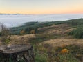 Valley fog from mountain top