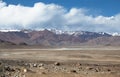 Valley in the foothills of the Fann mountains. Landscape