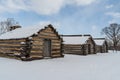 Valley Forge Cabins in Winter Royalty Free Stock Photo