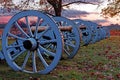 Valley Forge Cannons at Sunrise Royalty Free Stock Photo