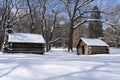 Valley Forge Historic Park Log Cabins Royalty Free Stock Photo