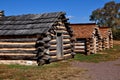 Valley Forge, PA: Winter Encampment Log Cabins Royalty Free Stock Photo