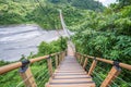 Valley Glaze Bridge in Taiwan, Pingtung. The Longest Suspension Bridge