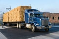Valley Hay Company blue Kenworth truck passing through Carnation