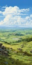 Stunning 2d Illustration Of Bude, Cornwall\'s Beautiful Valley