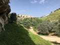 Valley of Hinnom, Gehenna, in April in Jerusalem, Israel.