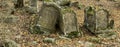 Valley of Josaphat in Crimea. Karaite cemetery. Tombstones. Royalty Free Stock Photo