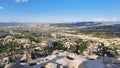 Valley of kappadokia seen from the top of Uchisar castle Royalty Free Stock Photo