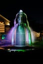 The valley of lake Abrau.Fountain of bottles