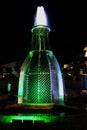 The valley of lake Abrau.Fountain of bottles