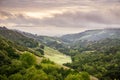 Valley in Las Trampas Regional Wilderness Park on a cloudy day, Contra Costa county, East San Francisco bay, California Royalty Free Stock Photo