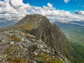 Valley Leirungsdalen from mountain Knutshoe in Norway