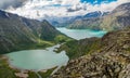 Valley Leirungsdalen from mountain Knutshoe in Norway