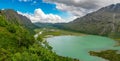 Valley Leirungsdalen from mountain Knutshoe in Norway