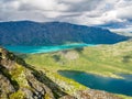 Valley Leirungsdalenfrom mountain Knutshoe in Norway