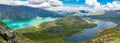 Valley Leirungsdalenfrom mountain Knutshoe in Norway