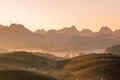 Valley in the mist in the morning, Vietnam Royalty Free Stock Photo