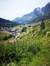 Valley in the mountains - Breuil-Cervinia Royalty Free Stock Photo