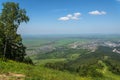 Valley mountains forest aerial view Royalty Free Stock Photo