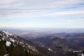Valley and mountains view from Maritime Alps in a winter day in Piedmont, Italy Royalty Free Stock Photo