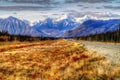 Valley and Mountainside Views, Yukon Territories, Canada Royalty Free Stock Photo