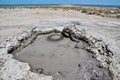 The valley with mud volcanoes, Azerbaijan Royalty Free Stock Photo