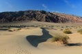 Death Valley National Park, Morning Light on Mesquite Flat Sand Dunes and Barren Mountains, California, USA Royalty Free Stock Photo