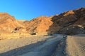 Death Valley National Park with Entrance into Mosaic Canyon in Evening Light, California Royalty Free Stock Photo