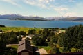 Valley of norway with a village and mountain view