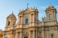 Valley of Noto Sicily. Typical details of Baroque architecture in Noto