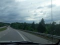 Valley Ohio cloudy road windshield