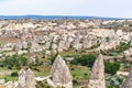 valley in old mountains in Goreme National Park Royalty Free Stock Photo