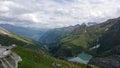 Valley with Pasterze Glacier reservoir at Grossglockner high alpine road in Austriahe Tauern, Austria. Royalty Free Stock Photo