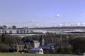 Snow around Neubourg Castle in Gulpen, South Limburg, Netherlands