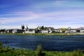 The valley of the river Loire overlooking the town and the castle, France