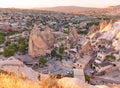 Valley of rock formations of Cappadocia. Royalty Free Stock Photo