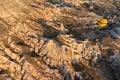 Valley of rock formations of Cappadocia. Royalty Free Stock Photo