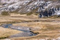 Valley with Rock formations at Salinas y Aguada Blanca, Peru Royalty Free Stock Photo