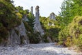 Valley among the rocks. Beauty of Putangirua Pinnacles. North Island, New Zealand