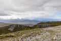 Valley, Rocks, constructions and vegetation at Croagh Patrick mountain